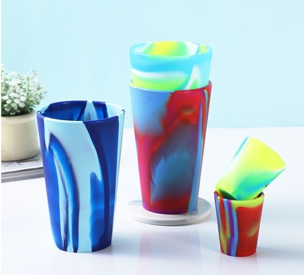 12 oz tasses personnalisées de logo en silicone matériau isolé tasse de voyage avec poignée