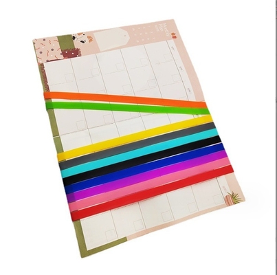 Ceinture élastique en silicone pour fournitures de bureau Compte-rendu de main Carnet de notes Boîte de déjeuner Band Easy