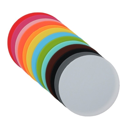 Coaster en silicone 10 cm coussin d'isolation ronde Décoration de table accessoires type Tapis de lit