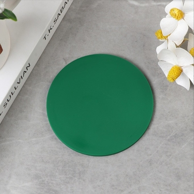 Coaster à logo rond imprimé sur mesure pour boissons à tasse Mat Coaster en PVC doux en matériau durable