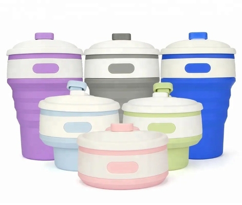 Coupe d'eau pliable en silicone pour les sports de plein air Portable Voyage Coupe de café pliable
