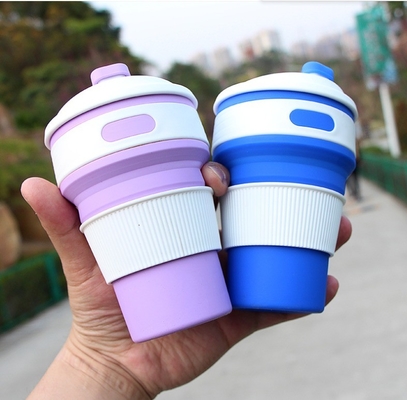 Coupe d'eau pliable en silicone pour les sports de plein air Portable Voyage Coupe de café pliable
