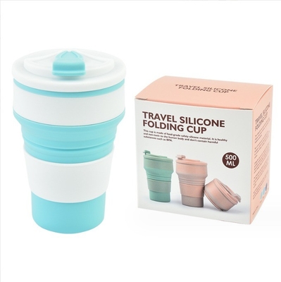 Bouteille d'eau de sport en silicone pliable de 350 ml avec logo personnalisé