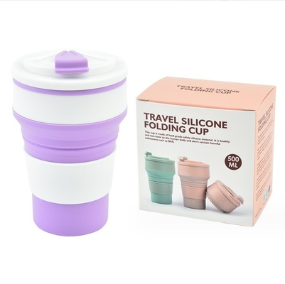 Bouteille d'eau de sport en silicone pliable de 350 ml avec logo personnalisé