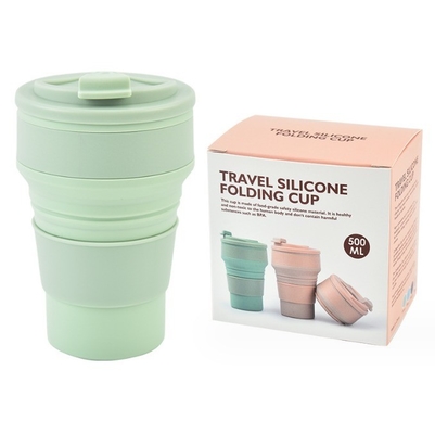 Bouteille d'eau de sport en silicone pliable de 350 ml avec logo personnalisé