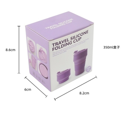 La tasse de sport pliable de style américain présente un design pour des tasses pliables en silicium
