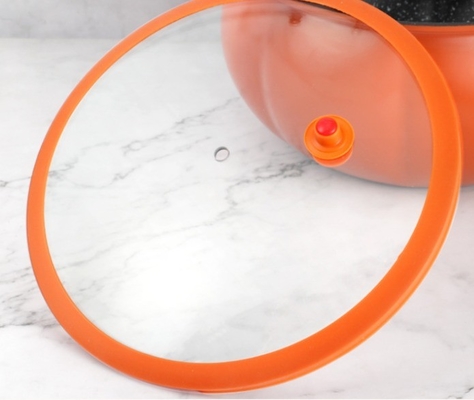 Couvercle en verre de silicone pour maison polyvalente, résistant à la chaleur, visuel, anti-débordement