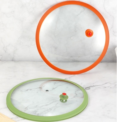 Couvercle en verre de silicone pour maison polyvalente, résistant à la chaleur, visuel, anti-débordement