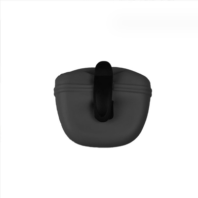 Service de coupe Sac de friandises pour chiens portable en silicone avec fermeture magnétique et poche à pince à la taille