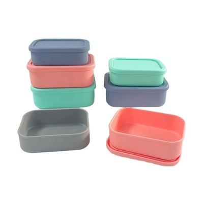 Conservation de la fraîcheur en silicone sans BPA Boîte de rangement scellée pour enfants Boîte de silicone Bento