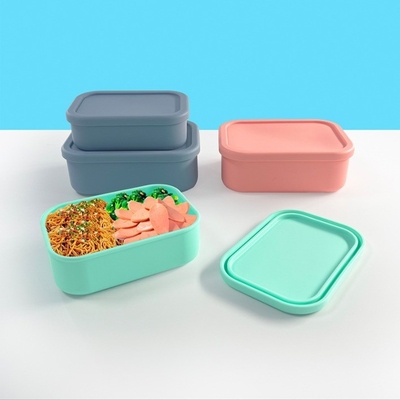 Conservation de la fraîcheur en silicone sans BPA Boîte de rangement scellée pour enfants Boîte de silicone Bento