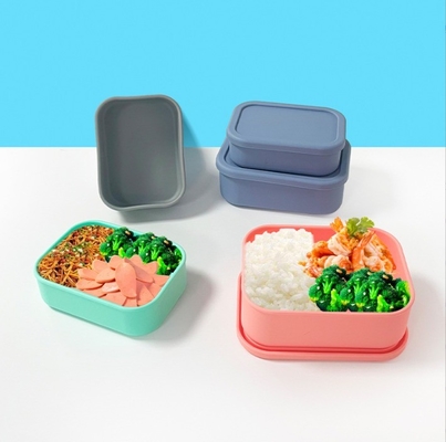 Conservation de la fraîcheur en silicone sans BPA Boîte de rangement scellée pour enfants Boîte de silicone Bento