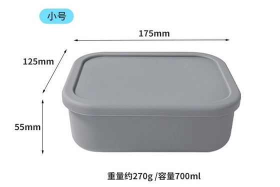Conservation de la fraîcheur en silicone sans BPA Boîte de rangement scellée pour enfants Boîte de silicone Bento