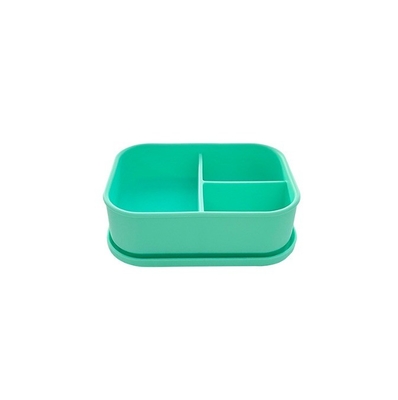 Récipient alimentaire et rangement de cuisine 3 compartiments Boîte de déjeuner en silicone Bento pour enfants