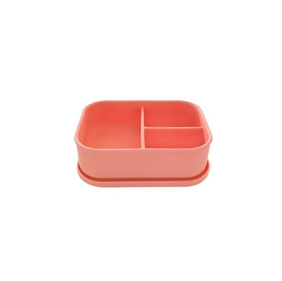 Récipient alimentaire et rangement de cuisine 3 compartiments Boîte de déjeuner en silicone Bento pour enfants