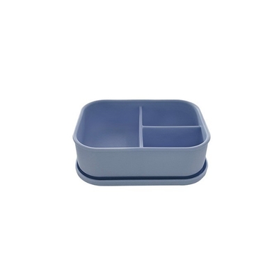 Récipient alimentaire et rangement de cuisine 3 compartiments Boîte de déjeuner en silicone Bento pour enfants