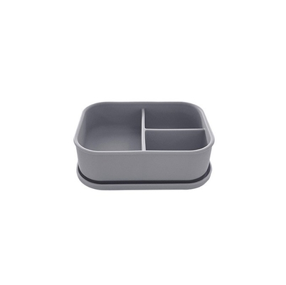 Récipient alimentaire et rangement de cuisine 3 compartiments Boîte de déjeuner en silicone Bento pour enfants