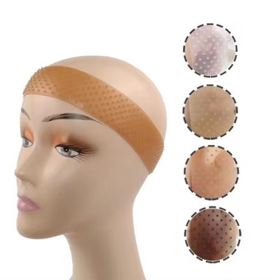 Ceinture de tête à poignée de silicone réglable pour fixation antidérapante de perruques transparentes