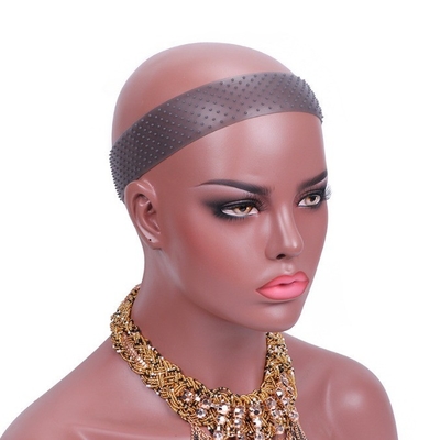 Ceinture de tête à poignée de silicone réglable pour fixation antidérapante de perruques transparentes
