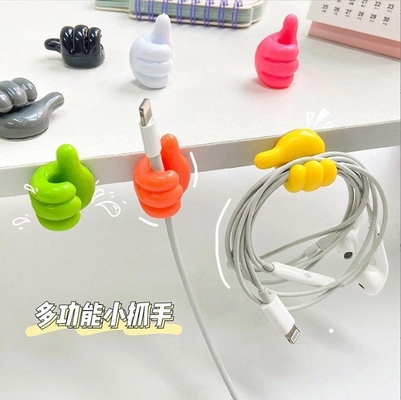 Stylé Injection plastique type PVC pouce vers le haut Crochet murale pour la pince de câble et le stockage de la clé