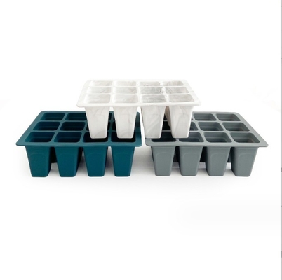 Plateau de pépinière en plastique de silicone réutilisable pour la germination de pots de fleurs écologiques