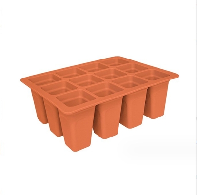Plateau de pépinière en plastique de silicone réutilisable pour la germination de pots de fleurs écologiques