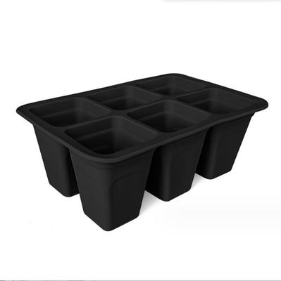 Plantation pratique avec des plateaux de démarrage de semences en silicone réutilisables et des plateaux de pépinière