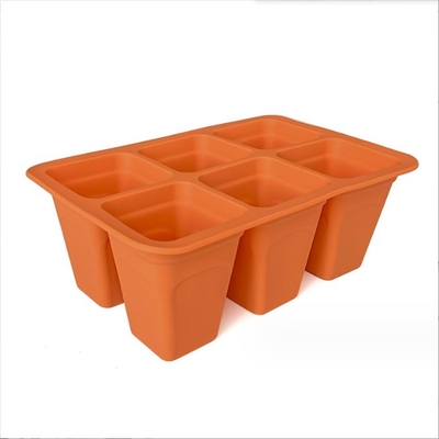 Plantation pratique avec des plateaux de démarrage de semences en silicone réutilisables et des plateaux de pépinière