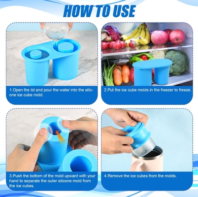 Cube de glace en silicone d'été fabriquant des moules pour la tasse Stanli