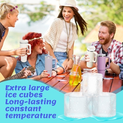 Fabricant de glace en silicone avec couvercle pour 3 moules de glace en cylindre creux