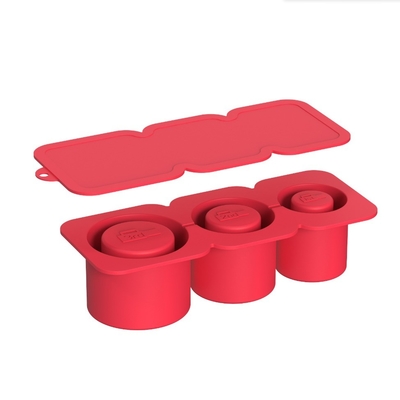 Fabricant de glace en silicone avec couvercle pour 3 moules de glace en cylindre creux