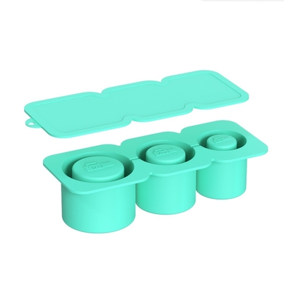 Fabricant de glace en silicone avec couvercle pour 3 moules de glace en cylindre creux