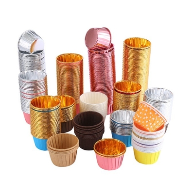 Résistant aux températures élevées Bouche à rouleau muffin tasse gâteau moules de cuisson multicolore