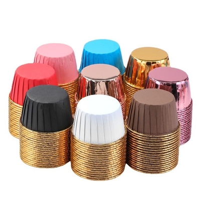Résistant aux températures élevées Bouche à rouleau muffin tasse gâteau moules de cuisson multicolore